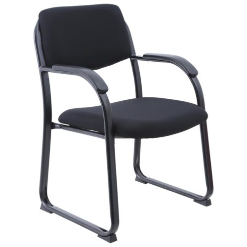London Sled Base Visitors Chair with Black Frame