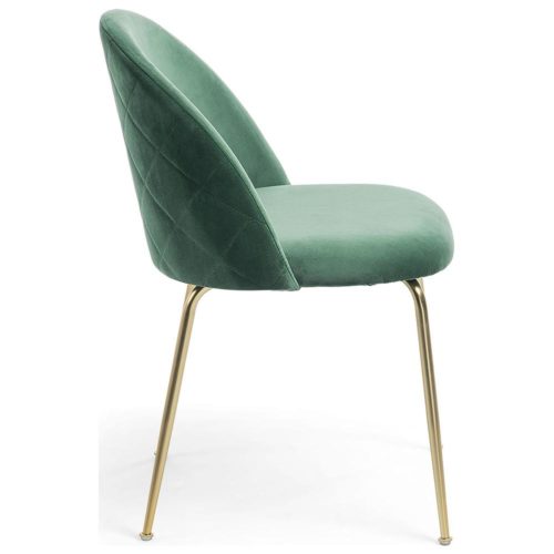 Mystique Visitor Chair with Gold Frame