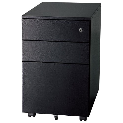 Built Strong 3 Drawer Metal Mobile Pedestal