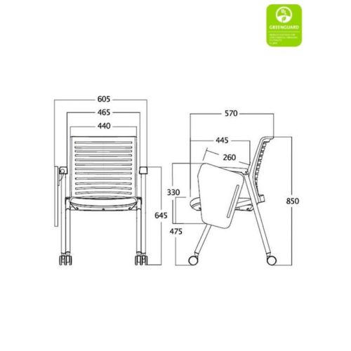 Solidworx Training Room Chair with Tablet