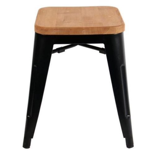 Rex Range Small Timber Seat Replica Tolix Stool