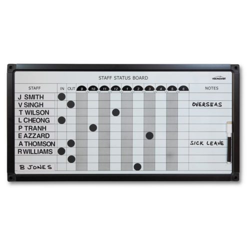 Staff Status Magnetic Whiteboard