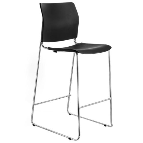 Uno Chrome Sled Base Stool