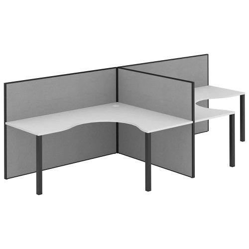 Citi 50/50 T Pod Panel Screen 2P Workstation