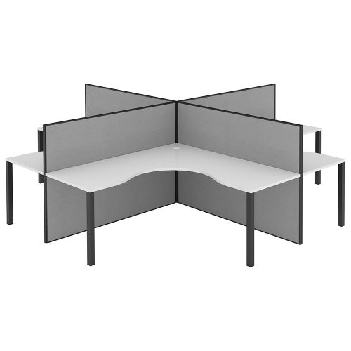 Citi 50/50 X Pod Panel Screen 4P Workstation