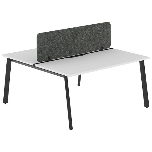 Citi A-Leg – Back-to-Back 2P Workstation with Acoustic Panel