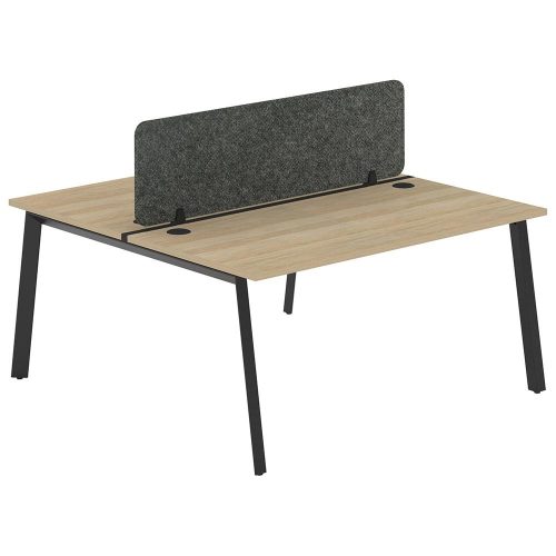 Citi A-Leg – Back-to-Back 2P Workstation with Acoustic Panel