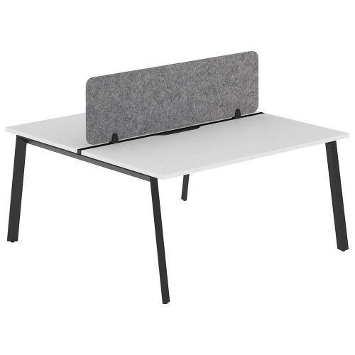 Citi A-Leg – Back-to-Back 2P Workstation with Acoustic Panel