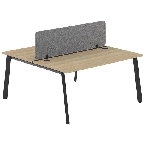 Citi A-Leg – Back-to-Back 2P Workstation with Acoustic Panel