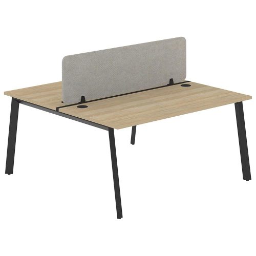 Citi A-Leg – Back-to-Back 2P Workstation with Acoustic Panel