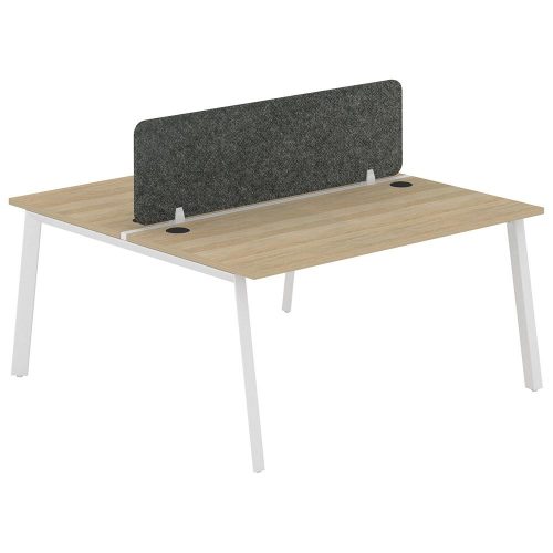 Citi A-Leg – Back-to-Back 2P Workstation with Acoustic Panel