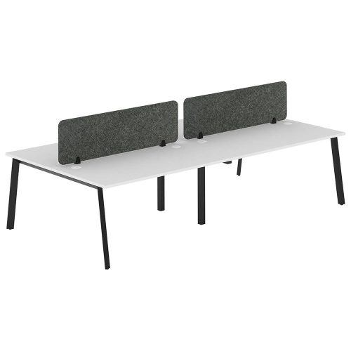 Citi A-Leg Back-to-Back 4P Workstation with Acoustic Panel