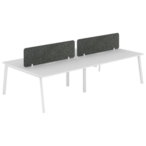 Citi A-Leg Back-to-Back 4P Workstation with Acoustic Panel