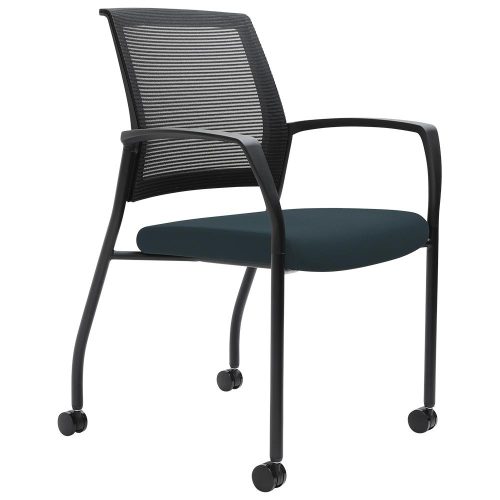 Rubin Mesh Back 4-Leg Visitor Chair with Castors