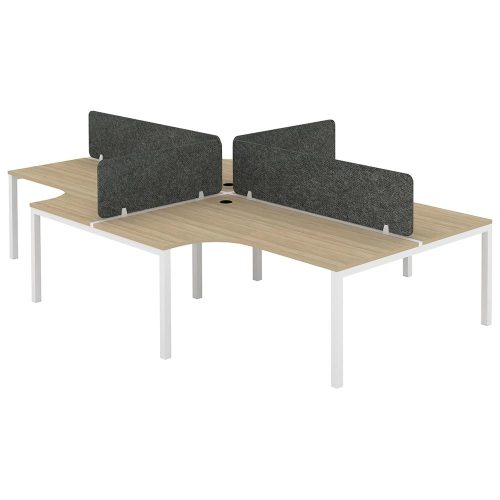 Citi 50/50 X Pod 4P Workstation with Acoustic Panel