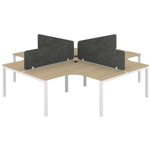 Citi 50/50 X Pod 4P Workstation with Acoustic Panel