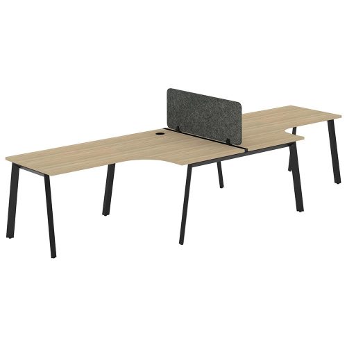 Citi A-Leg T Pod 2P Workstation with Acoustic Panel