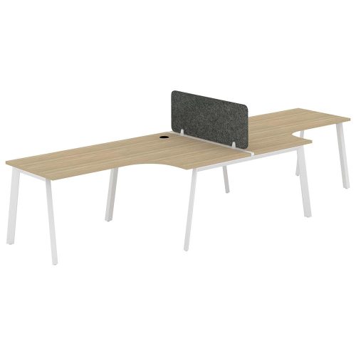 Citi A-Leg T Pod 2P Workstation with Acoustic Panel