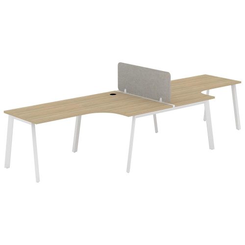 Citi A-Leg T Pod 2P Workstation with Acoustic Panel