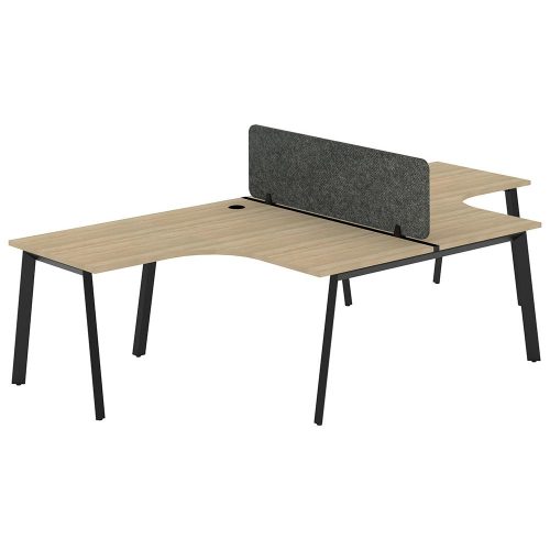 Citi A-Leg T Pod 2P Workstation with Acoustic Panel