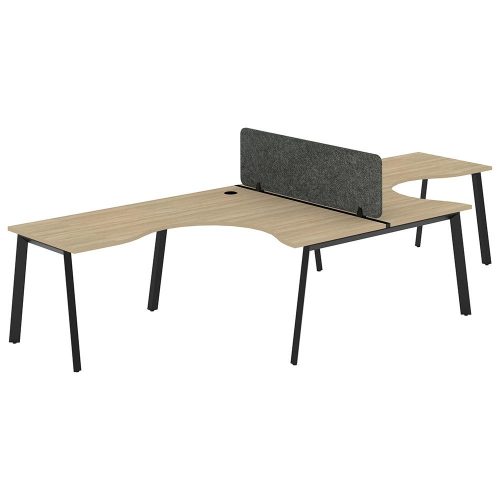 Citi A-Leg T Pod 2P Workstation with Acoustic Panel