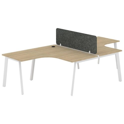 Citi A-Leg T Pod 2P Workstation with Acoustic Panel