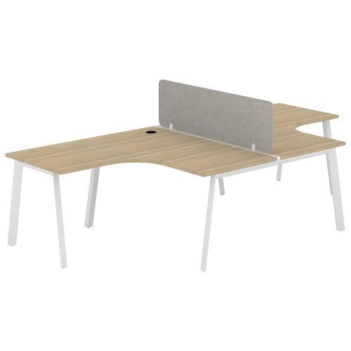 Citi A-Leg T Pod 2P Workstation with Acoustic Panel