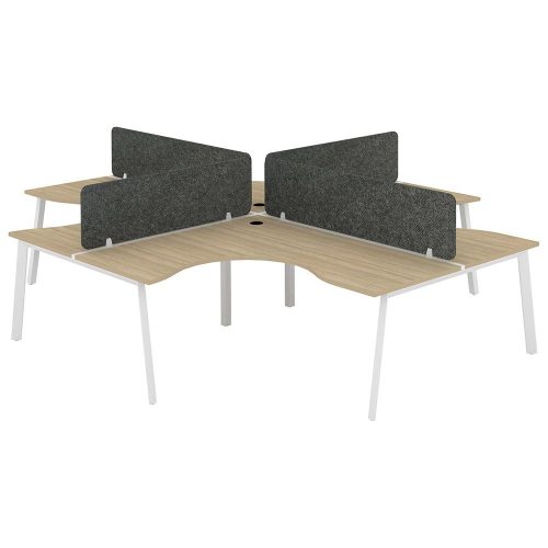 Citi A-Leg X Pod 4P Workstation with Acoustic Panel