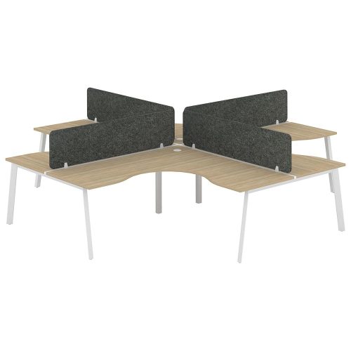 Citi A-Leg X Pod 4P Workstation with Acoustic Panel