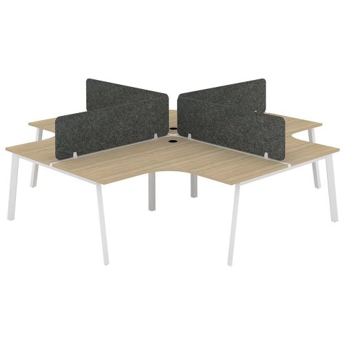 Citi A-Leg X Pod 4P Workstation with Acoustic Panel