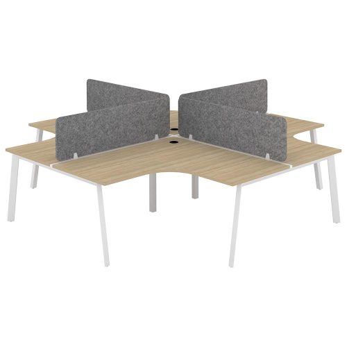 Citi A-Leg X Pod 4P Workstation with Acoustic Panel