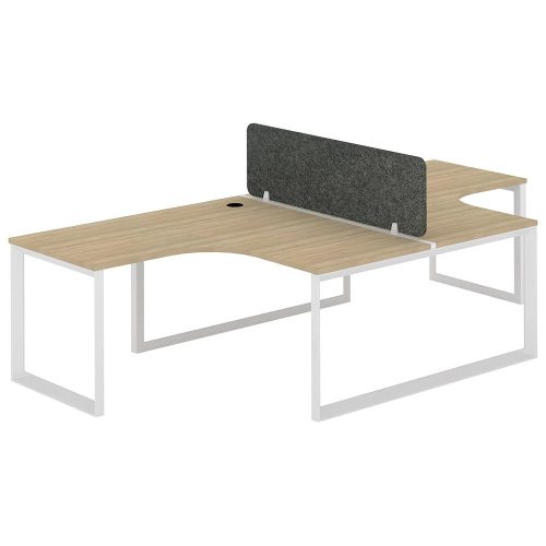 Citi Loop T Pod 2P Workstation with Acoustic Panel