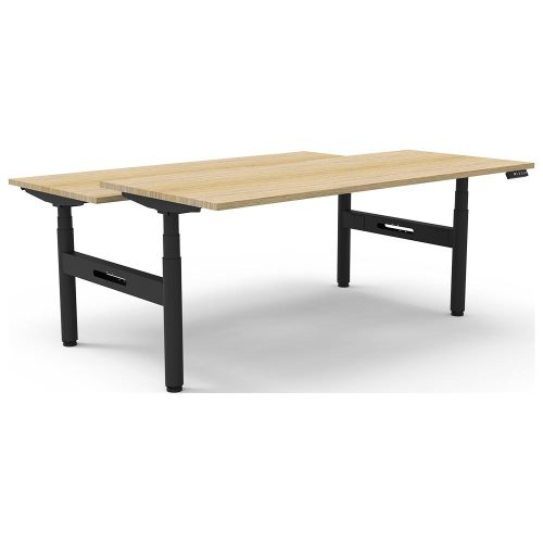 Lift Round Height Adjustable Back to Back Workstation