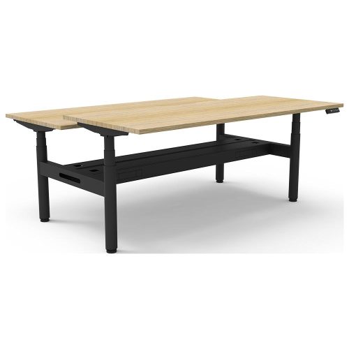 Lift Round Height Adjustable Back to Back Workstation