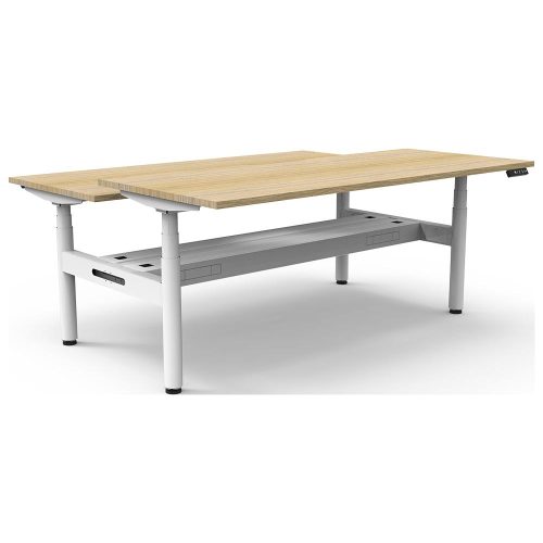 Lift Round Height Adjustable Back to Back Workstation