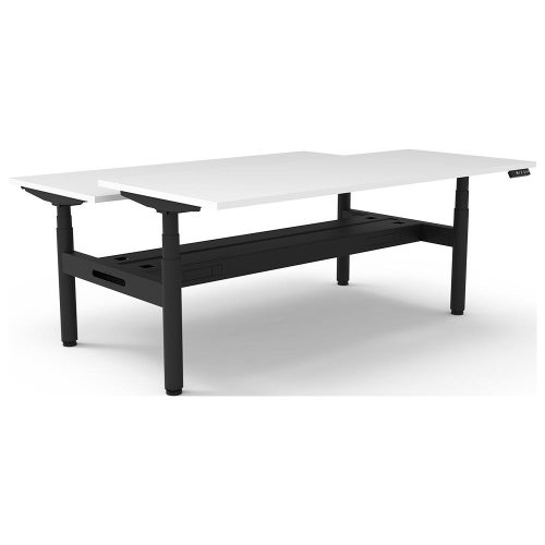 Lift Round Height Adjustable Back to Back Workstation