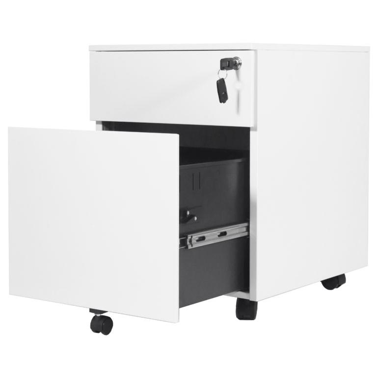 Low Height Mobile Pedestal 1 Drawer + 1 File | Empire Furniture