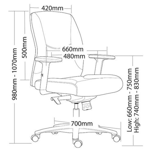 Hilltop Medium Back Executive Chair