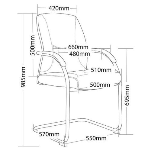 Hilltop Cantilever Visitor Chair