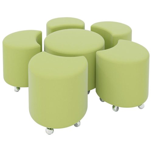 CLEARANCE - PODZ 6 Piece Large Flower Ottoman Setting