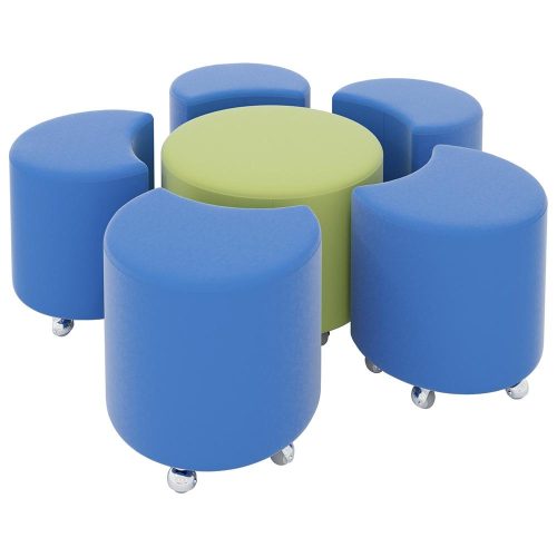 CLEARANCE - PODZ 6 Piece Large Flower Ottoman Setting