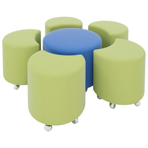 CLEARANCE - PODZ 6 Piece Large Flower Ottoman Setting