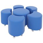 CLEARANCE – PODZ 6 Piece Large Flower Ottoman Setting