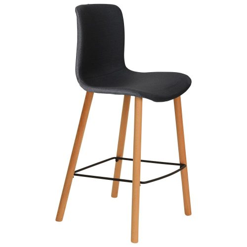 The Mixx Upholstered 4 Leg Timber Stool