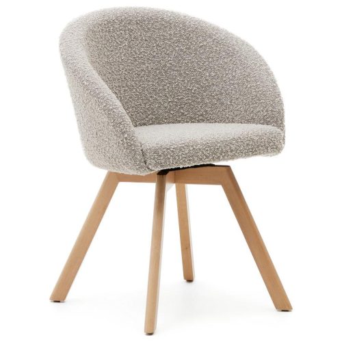 Maven Swivel Foyer Chair - Natural Frame