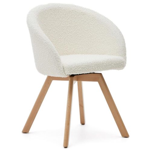 Maven Swivel Foyer Chair - Natural Frame