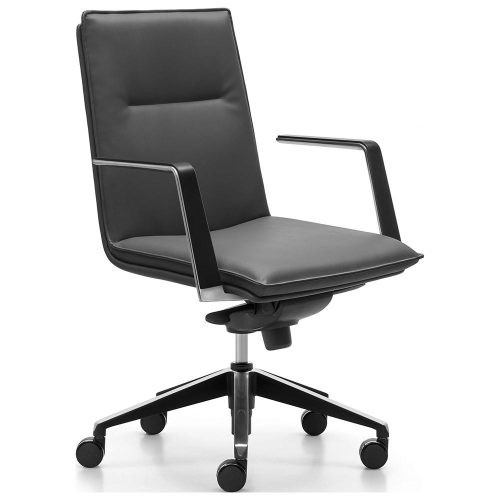 Illusion Real Leather Medium Back Executive Chair