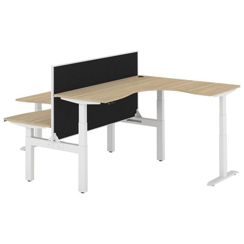 Altura Electric Height Adjustable T Pod 2P Workstation with Screen