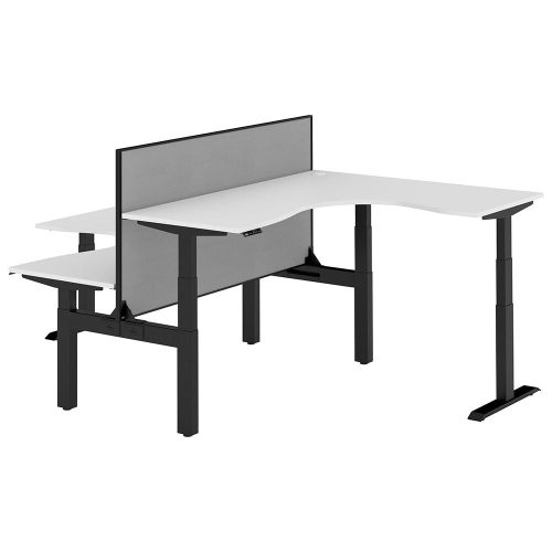 Altura Electric Height Adjustable T Pod 2P Workstation with Screen