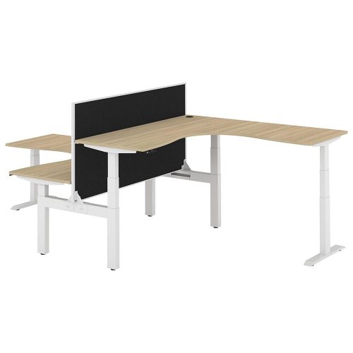 Altura Electric Height Adjustable T Pod 2P Workstation with Screen